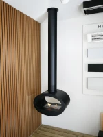 Toronto Zwart - 2-zijdige Plafond-hangende bio-ethanol haard 