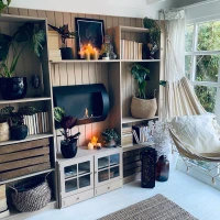 Ocean - Goedkope zwarte biohaard. Brandercapaciteit 0,7 liter. Brandtijd: 1-2 uur. Maat: H: 45 x B: 60 x D: 13,4 cm.