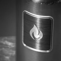 Nordic Flame brandblusser 2 kg - Gepolijst staal