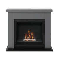 Frode Grijze Bio-ethanolhaard voor moderne, neutrale interieurs