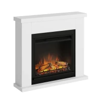 TAGU Frode elektrische haard &ndash; wit, vrijstaand design met PowerFlame 1 of 2 inzethaard
