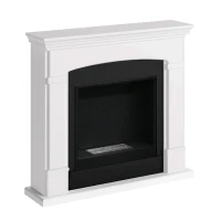 Helmi Witte Bio-ethanolhaard met minimalistisch design en rookvrije verwarming