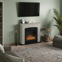 TAGU Helmi elektrische haard &ndash; beige, vrijstaand design, met PowerFlame 1 of 2 inzethaard

