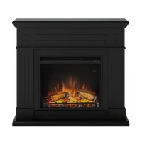 TAGU Larsen elektrische haard &ndash; zwart, vrijstaand, met PowerFlame 1 of 2 inzethaard
