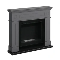 Larsen Grijze Bio-ethanolhaard met rookvrije warmte en modern design