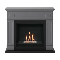 Larsen Grijze Bio-ethanolhaard met rookvrije warmte en modern design