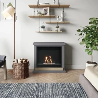 Hagen Grijze Bio-ethanolhaard voor moderne interieurs en rookvrije verwarming