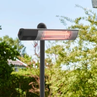 Zwarte vloermodel terrasverwarmer