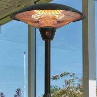 Zwarte verstelbare terrasverwarmer