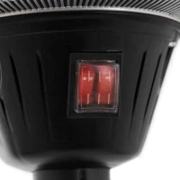 Zwarte verstelbare terrasverwarmer