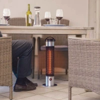 Zilvere onder tafel model terrasverwarmer