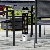 Zilvere onder tafel model terrasverwarmer