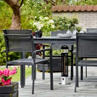 Zilvere onder tafel model terrasverwarmer