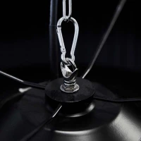 Hangende terrasverwarmer met lampenkap