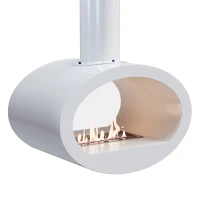 Toronto Wit - 2-zijdige Plafond-hangende bio-ethanol haard 