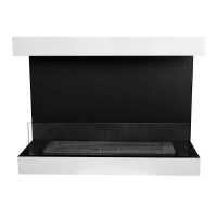 Dakota - Drie-zijdige biohaard in wit voor aan de muur