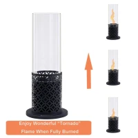 Vornado bio-ethanolhaard &ndash; stijlvol model met een decoratieve geperforeerde basis en hoge vlam