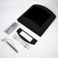 Muur-hangende bio-ethanol haard in zwart