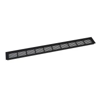 Zwart Ventilatierooster - 100x11 cm met een ventilatiegat van 420 cm&sup2;