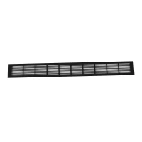 Zwart Ventilatierooster - 100x11 cm met een ventilatiegat van 420 cm&sup2;