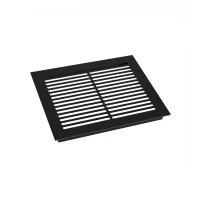 Zwart Ventilatierooster - Maat: 25x20.5 cm - Ventilatiegat: 210 cm&sup2;