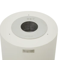 BOSTON bio-ethanolhaard in Cream White &ndash; zuilvormig model met glaspartij en 5,5 kW warmteafgifte