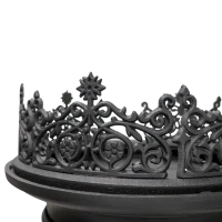 Klassieke vrijstaande bio-ethanolkachel in zwart, met regelbare vlam en milieuvriendelijke bio-ethanolbrandstof.