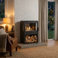 Nobel 75 &ndash; Vrijstaande bio-ethanolhaard van gietijzer