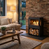 Nobel 75 &ndash; Vrijstaande bio-ethanolhaard van gietijzer