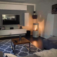 Bio-ethanol kachel met 360 graden zicht - wit