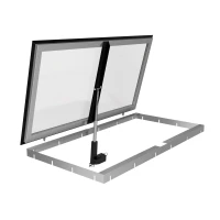 Wijnkelder met gemotoriseerde glazen deur &ndash; zwart (640x1000 mm)