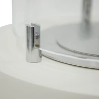 BOSTON bio-ethanolhaard in Cream White &ndash; zuilvormig model met glaspartij en 5,5 kW warmteafgifte