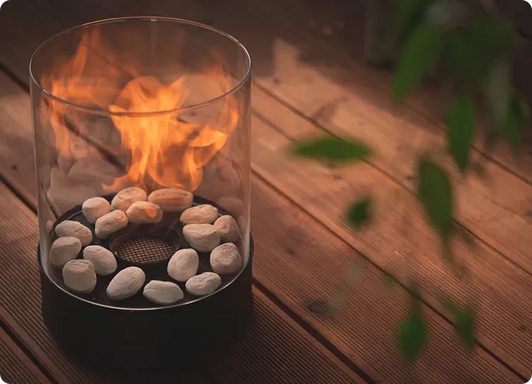 Planika buiten tafelhaard op bio-ethanol