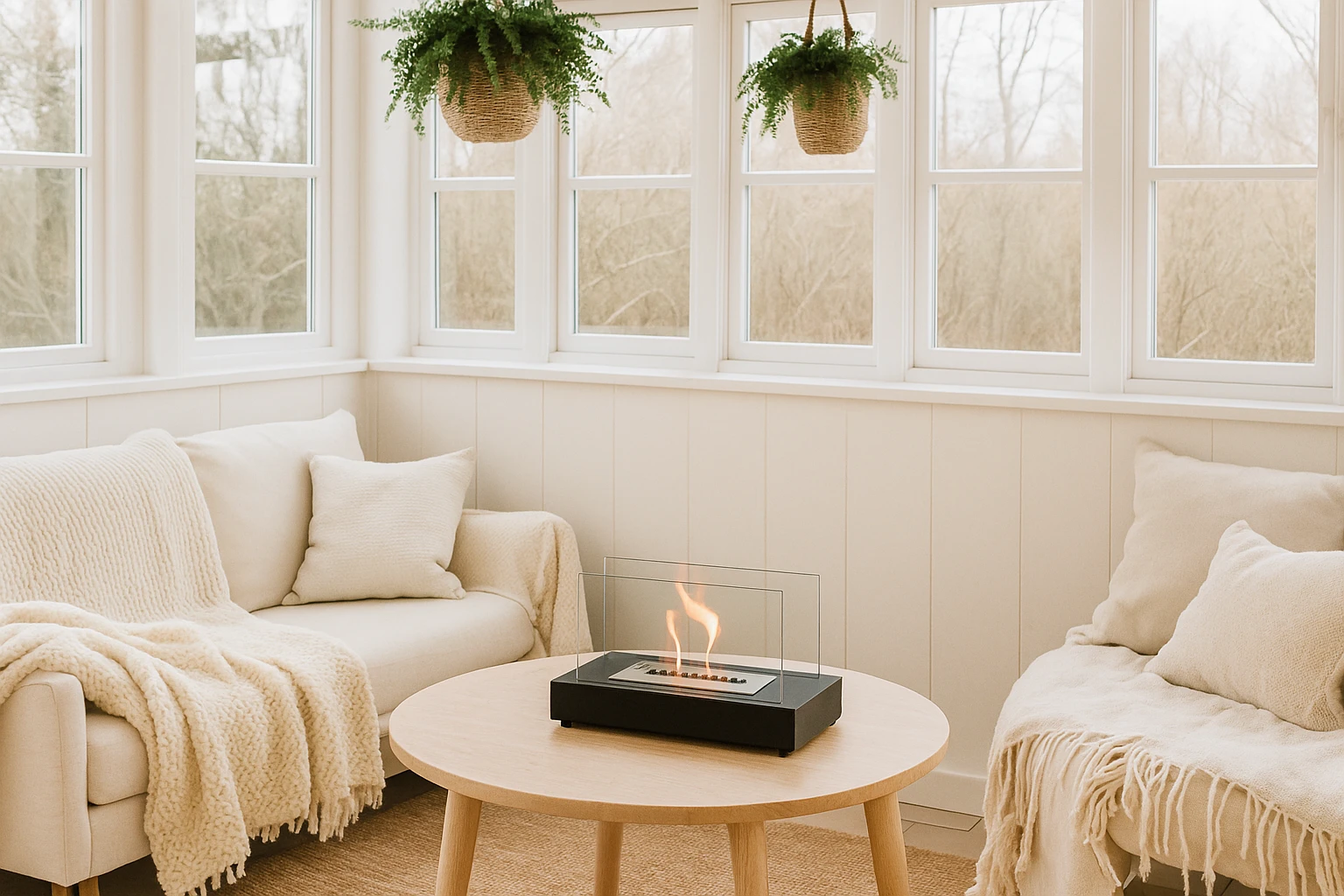 camino bioetanolo da tavolo in veranda