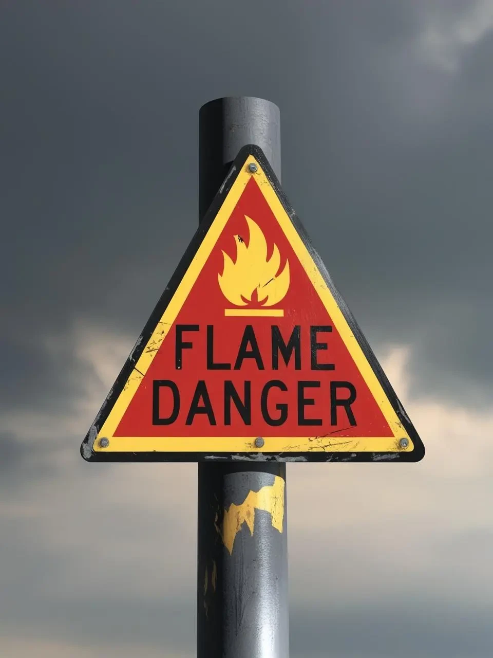pericolo incendio cartello