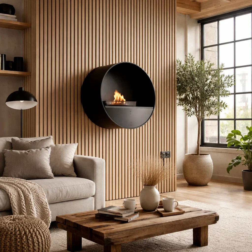 Planika Bubble camino a bioetanolo da parete