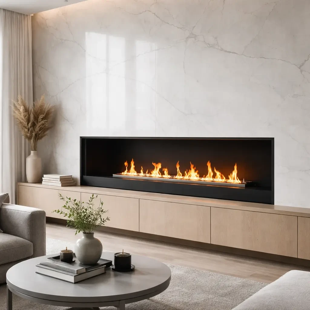 camino bioetanolo su media wall con tv camino bioetanolo su parete mediale